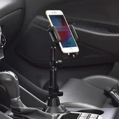 Telefon Tutucu Teleskopik Araç Bardak Yerine Giren 360 derece Dönen Tutucu - 3