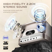 Aurzen Boom 3 WiFi ve Bluetooth - 3D DoIby, 36W Hoparlör 500 ANSI 4K Destekli, Altın - 2