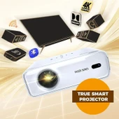 Aurzen Eazze D1 Akıllı Projektör WiFi ve Bluetooth - Yerel 1080P Film - Beyaz - 4