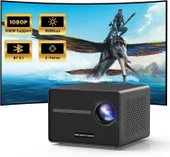 Happrun Mini Projektör, 1080P Destekli Taşınabilir Bluetooth Projektör Hoparlörlü - 1