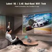 Voplls 4K Projektör WiFi ve Bluetooth, 3D Stereo Ses 1080P - Gri - 3