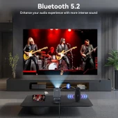 Polocsh Mini Projektör, 1080P Akıllı Projektör Dahili Android TV 11.0, Wifi ve Bluetooth - 4