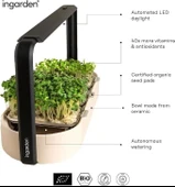 Ingarden Organik Süper Tohum Yetiştirme Kiti Otomatik 4 Kademe Led - Krem Bej - 2