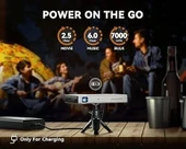 Goodee 4K Mini Projektör 1080P, WiFi ve Bluetooth, Tripod ve Çanta İle - 2