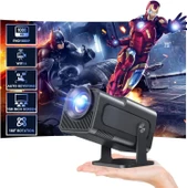 Polocsh Mini Projektör, 1080P Akıllı Projektör Dahili Android TV 11.0, Wifi ve Bluetooth - 1