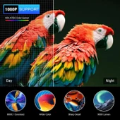 Happrun Mini Projektör, 1080P Destekli Taşınabilir Bluetooth Projektör Hoparlörlü - 2