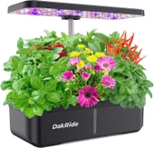 DakRide Hidroponik Yetiştirme Sistemi 12 Bakla, 36W Tam Spektrum LED Yetiştirme Işığı - 1