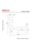 Dekorister Aldora Kitaplıklı Tv Ünitesi Beyaz-ceviz - 4