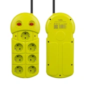 Vea VE-970 7 Li 1.5 Metre Grup Priz Uzatma Kablosu 16 Amper 3860 Watt Isıya Dayanıklı Priz - 1