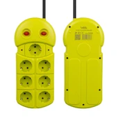 Vea VE-970 7 Li 1.5 Metre Grup Priz Uzatma Kablosu 16 Amper 3860 Watt Isıya Dayanıklı Priz - 2