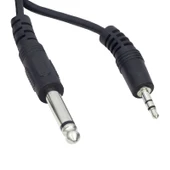 Powermaster 3.5 Mm Stereo Erkek 6.3 Mm Mono Erkek 3 Metre Kablo Bilgisayar Pc Ses Sistemleri İçin Çevirici Dönüştürücü - 1