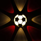 Ayt Powermaster Duvar Aplik Gün Işığı Kırmızı Futbol Topu Dekorlu Dekoratif Gece Lambası Led Aydınlatma 16x5 Cm - 6