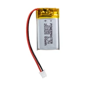 Powermaster 3.7 Volt 80 Mah Lityum Polimer Şarjlı Pil 2.5X15X25 mm Akıllı Saat Kulaklık Pili - 2