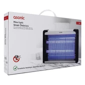 Asonic Siyah 6 Watt + 2000 Volt İki Ledli Sinek Öldürücü AS-A29 Mor Işık Sivri Sinek Cız - 9