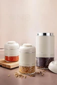 Emsan 3'lü Moko Saklama Kavanozu 420-600-900 ml Ekru - 1
