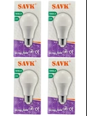 Şavk 12W 4000K (Günışığı) E27 Duylu Led Ampul (4 Adet) thumbnail 1