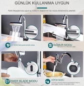 QASUL 360° Döner Başlı Şelale Perlatör Süzgeç Lavabo Mutfak Batarya Filtre Musluk Başlığı Tasarruf Ucu - 6
