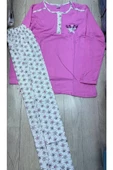 - Pembe yıldız desen penye pijama takımı- L beden - 3