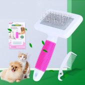 Kedi Köpek Evcil Hayvan Tüy Tarama Kaşıma Fırçası Telli Taraklı - 1