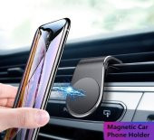 Oto Araç İçi Manyetik Mıknatıslı Mandallı Klima Telefon Tutucu - 1