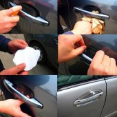 Oto Araç Kapı Kolu Koruyucu Çizilme Önleyici Film Şeffaf 4 Adet - 3