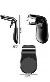 Oto Araç İçi Manyetik Mıknatıslı Mandallı Klima Telefon Tutucu - 4