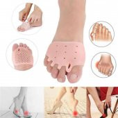 Silikonlu 5 Parmak Ayırıcı Koruyucu Ayak Gömleği Geçmeli Topuklu 1 Çift - 2
