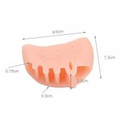 Silikonlu 5 Parmak Ayırıcı Koruyucu Ayak Gömleği Geçmeli Topuklu 1 Çift - 4