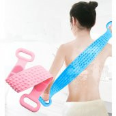 Çift Taraflı Silikon Banyo Sırt Kesesi Duş Lifi Tükenmez Lif 60 cm - 2