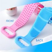 Çift Taraflı Silikon Banyo Sırt Kesesi Duş Lifi Tükenmez Lif 60 cm - 3