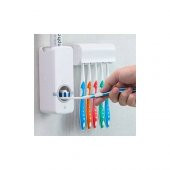 Diş Macunu Sıkma Aleti ve 5li Fırça Tutucu Duvara Monte - 1