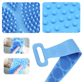 Çift Taraflı Silikon Banyo Sırt Kesesi Duş Lifi Tükenmez Lif 60 cm - 6