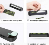 Araç Torpido Üstü Cep Telefon Numarası İçin Aç Kapa Numaratör - 3