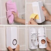 Diş Macunu Sıkma Aleti ve 5li Fırça Tutucu Duvara Monte - 7