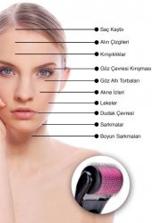Dermaroller 540 İğneli Derma Roller System Cilt Yüz Yenileme Bakım Masaj Seti Aleti - 4