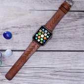 Apple Watch Uyumlu Deri Kordon 42-44-45mm RST2EF Boras - 4