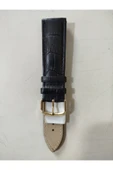 Deri Kordon Saat Kayışı Siyah 22 Mm Dks22 - 1