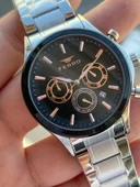 Ferro Çelik Kordon İç Fonksiyonları Aktif Chronograph 30 Mt Su Geçirmez Erkek Kol Saati EFM.1367.J2 thumbnail 4