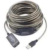 Aktif USB Dişi Erkek Uzatıcı Uzatma Ek Kablosu 15 Metre - 2