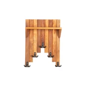 Ahşap Duvar Ve Kapı Askısı Elbise Askılık Raflı Piyano Model 5 Askılı 50x36x9 cm - 2