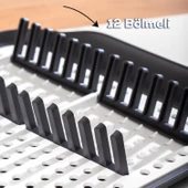 Porsima 1213 Çok Amaçlı Bulaşık Tepsisi Bulaşıklık Tezgah Üstü Kurutmalık Durulama Matı Bulaşık Sepeti - 5