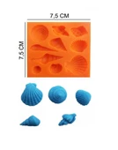 ŞEKER HAMUR KALIBI SİLİKON DENİZ KABUKLARI 7,5*7,5 CM - 1