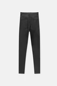 Pull & Bear Kaplamalı yüzeyli yüksek bel skinny pantolon - 3