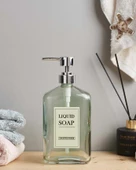 Cam Sıvı Sabunluk - Dekoratif Büyük Boy Dispenser - Kalın Cam - 500 ML - 6