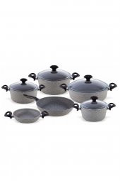 10 Parça Gri Granit Set Granitte LIBERG2428SET10G - 1
