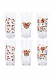 6 Parça Kanaviçe Meşrubat Bardağı Takımı - 1