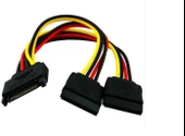 HADRON HDX5519 2Lİ SATA POWER 15 PİN ERKEK TO 2 X SATA POWER 15 PİN DİSİ POWER ÇOKLAYICI KABLO - 3