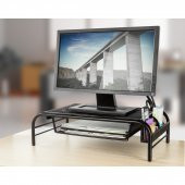 Office Force Raflı Ve 2 Cepli Monitör Ekran Yükseltici Gümüş - 1