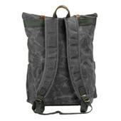 Retro Mumlu Kanvas Deri Büyük Outdoor Sırt Çantası (Gri) - 2