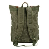 Retro Mumlu Kanvas Deri Büyük Outdoor Sırt Çantası (Yeşil) thumbnail 2